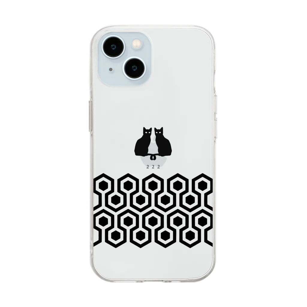 Aya29のTWIN BLACK CATS 222 Soft Clear Smartphone Case