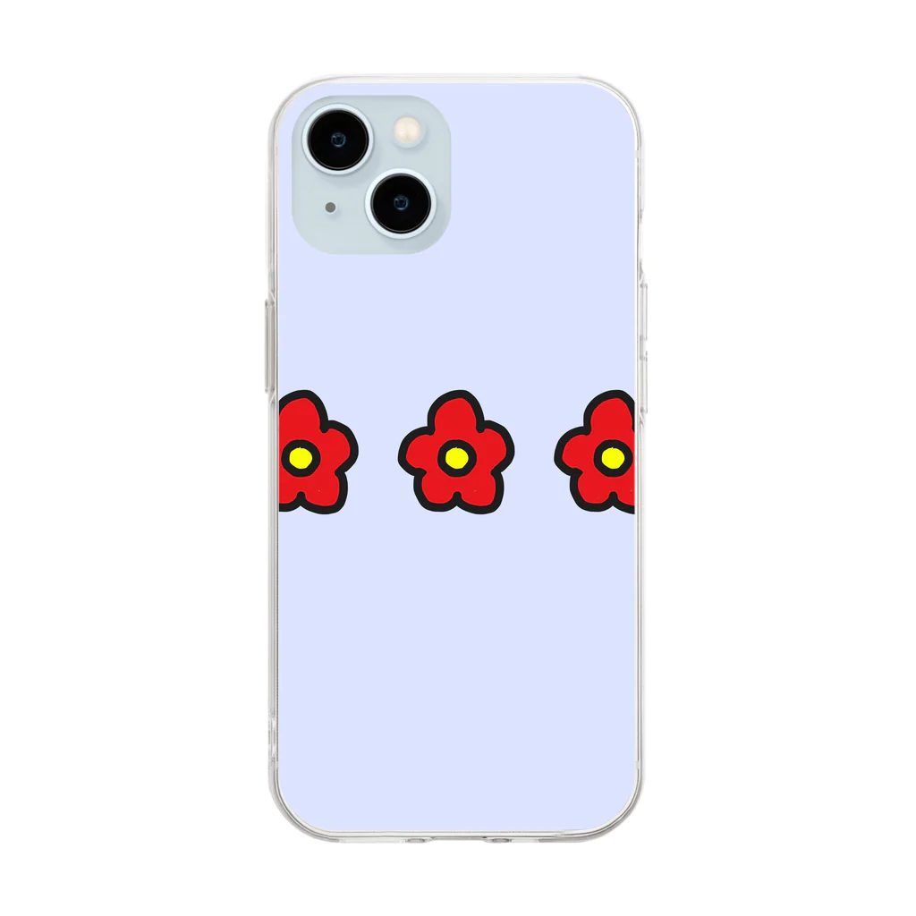 manaroom_22のお花① Soft Clear Smartphone Case