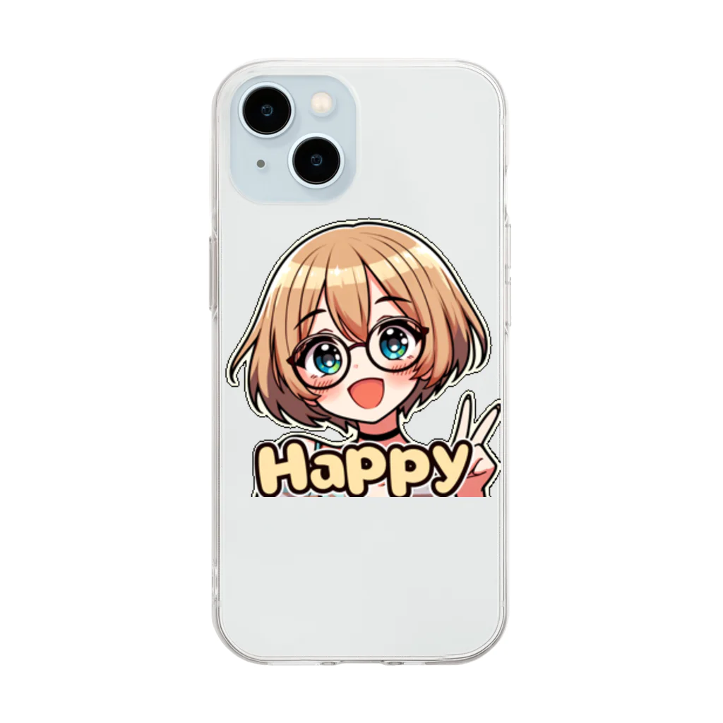 Kusareshiroの金髪ショートカット眼鏡美少女ちゃん Soft Clear Smartphone Case