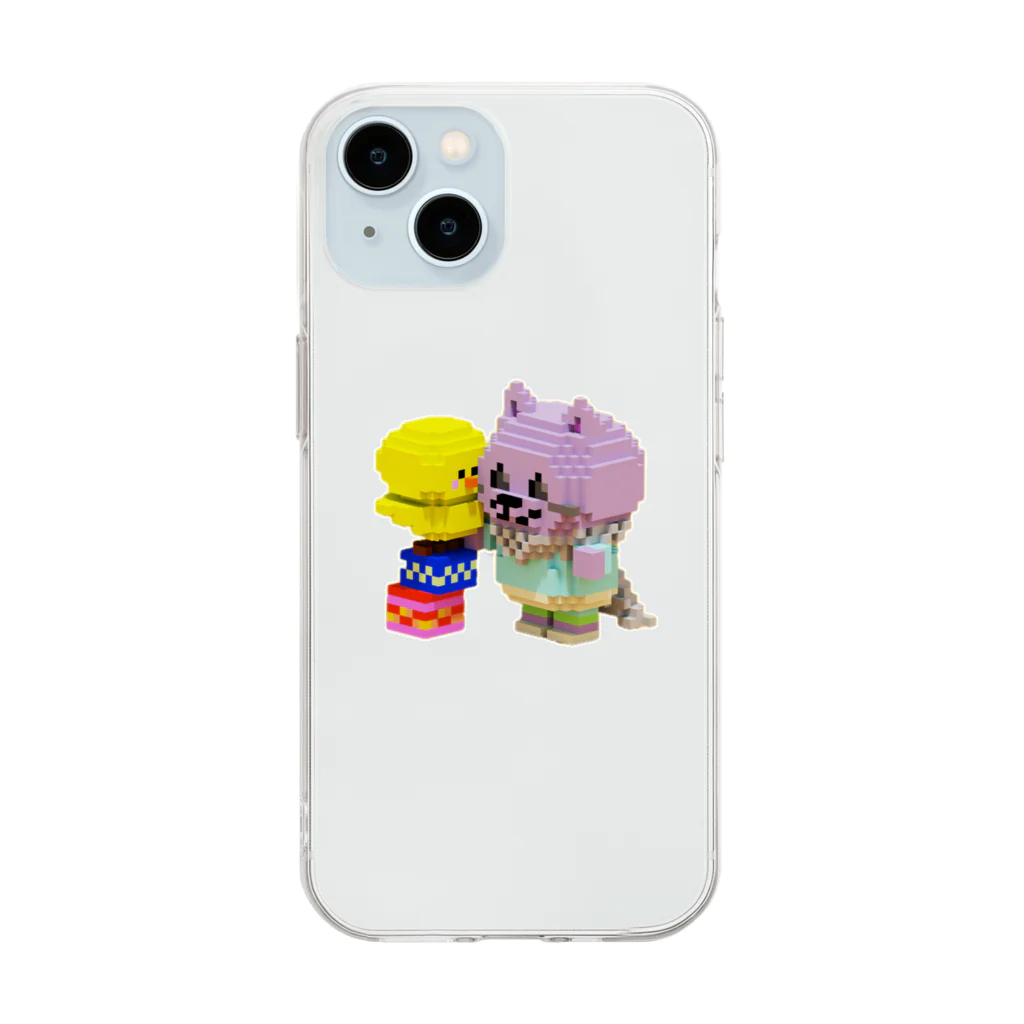 LEOPIYO shopのLEOPIYO あのね… Soft Clear Smartphone Case