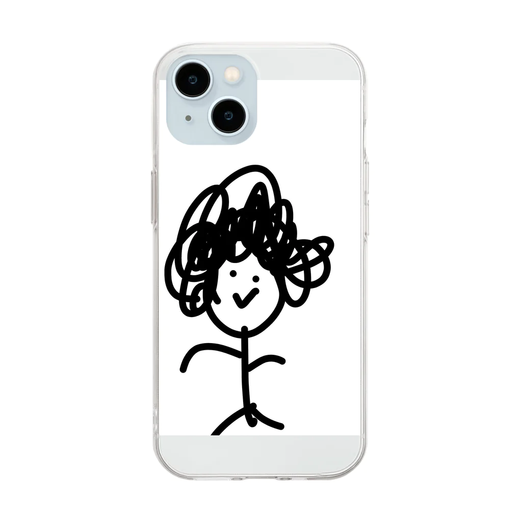 かいちゃんの天パくん Soft Clear Smartphone Case