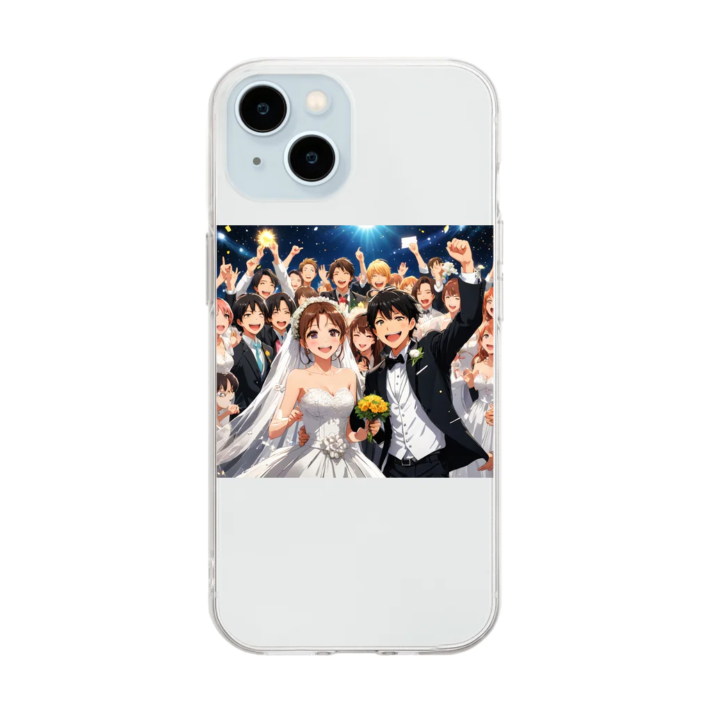 studio eizoの結婚式でハッピー♡ハッピー！ Soft Clear Smartphone Case