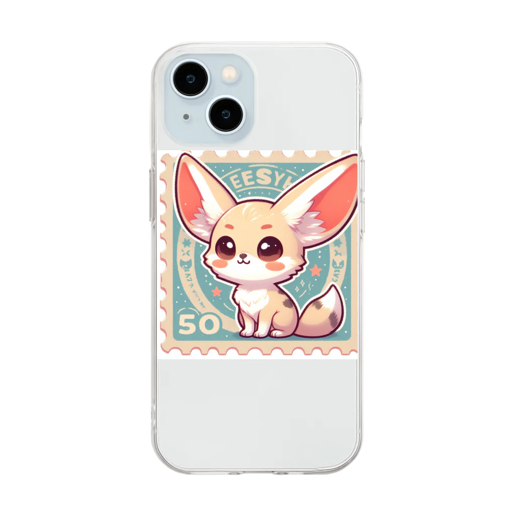 ゆうちゃんNFTいいねの耳長が可愛いフェネックちゃん Soft Clear Smartphone Case