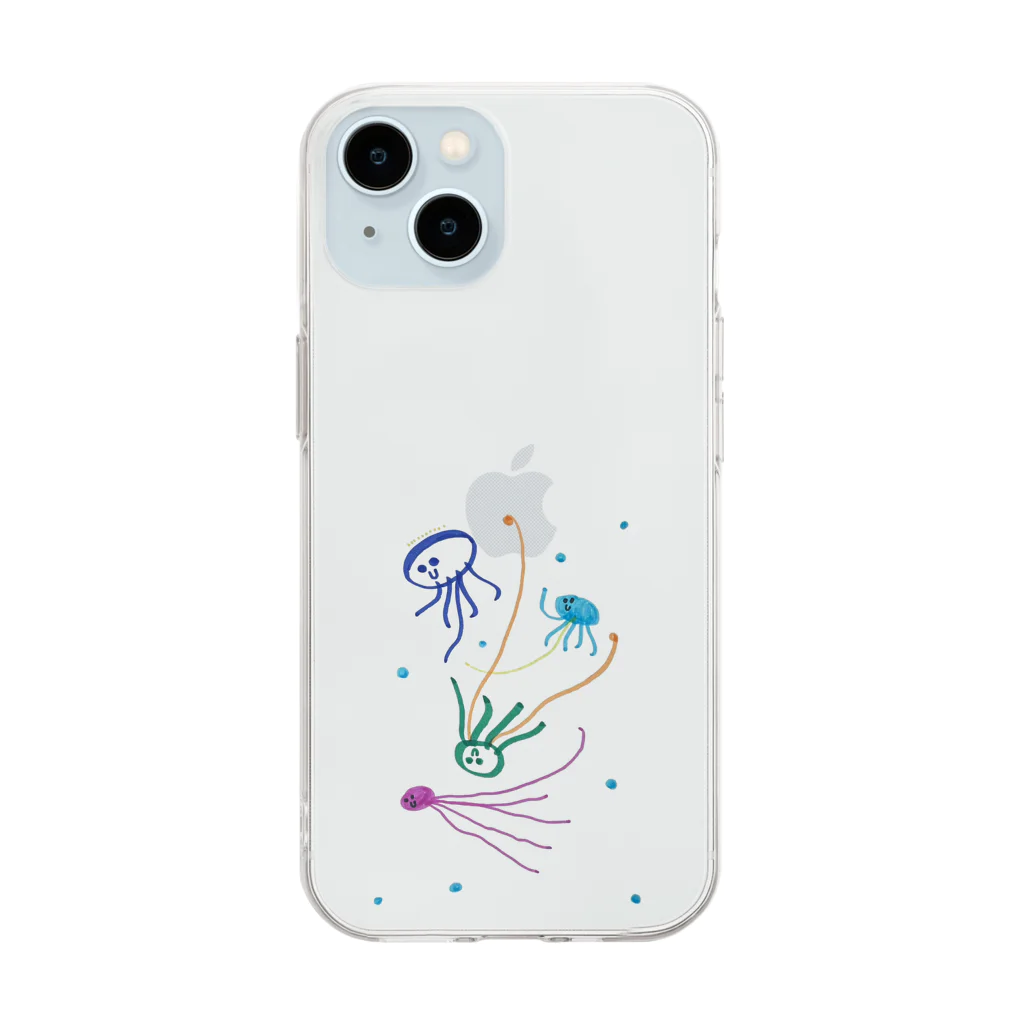 しほしほのくらげたち Soft Clear Smartphone Case