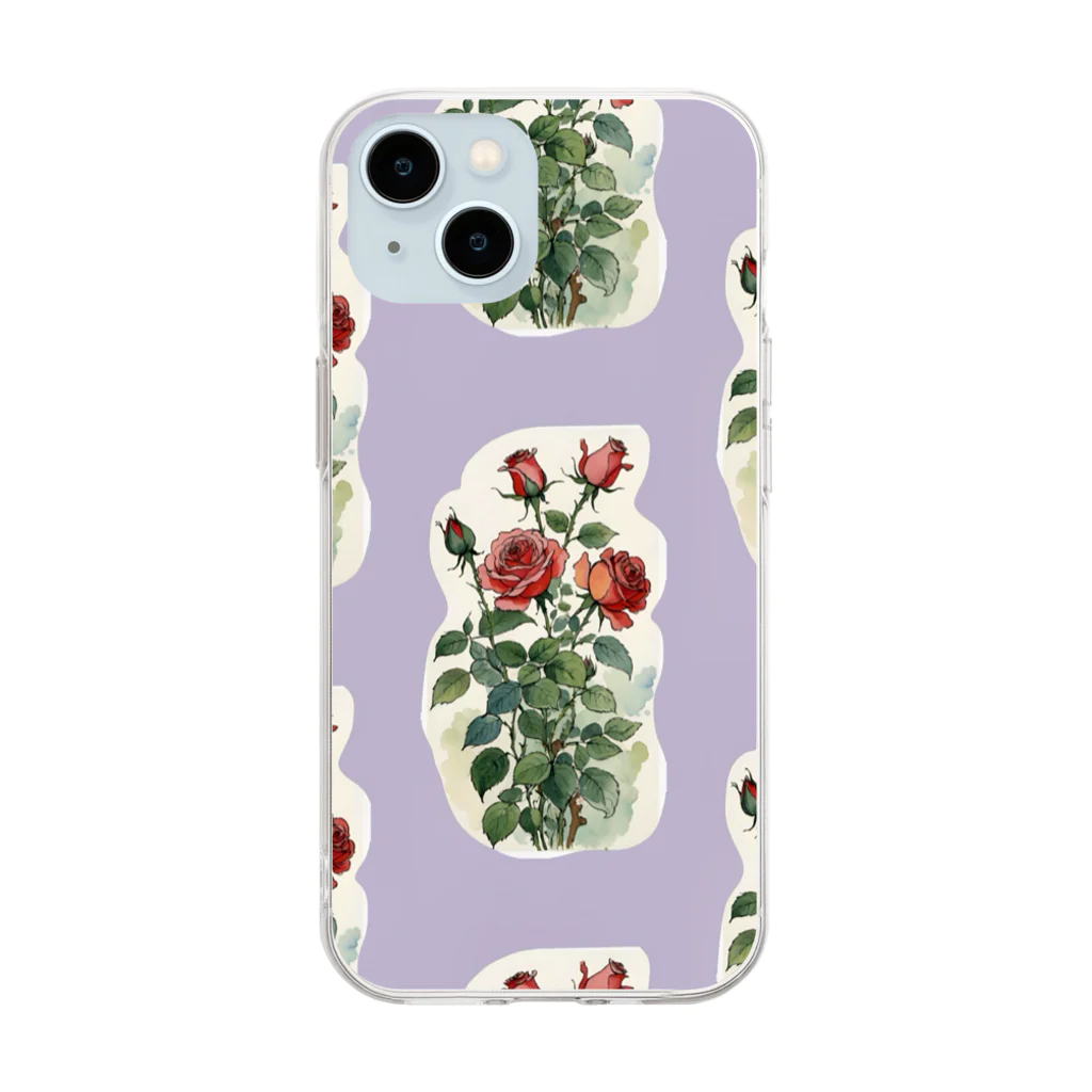 (っ◔◡◔)っ ♥ Le Petit Trésor ♥の𝕲𝖆𝖗𝖉𝖊𝖓 𝕽𝖔𝖘𝖊 Soft Clear Smartphone Case