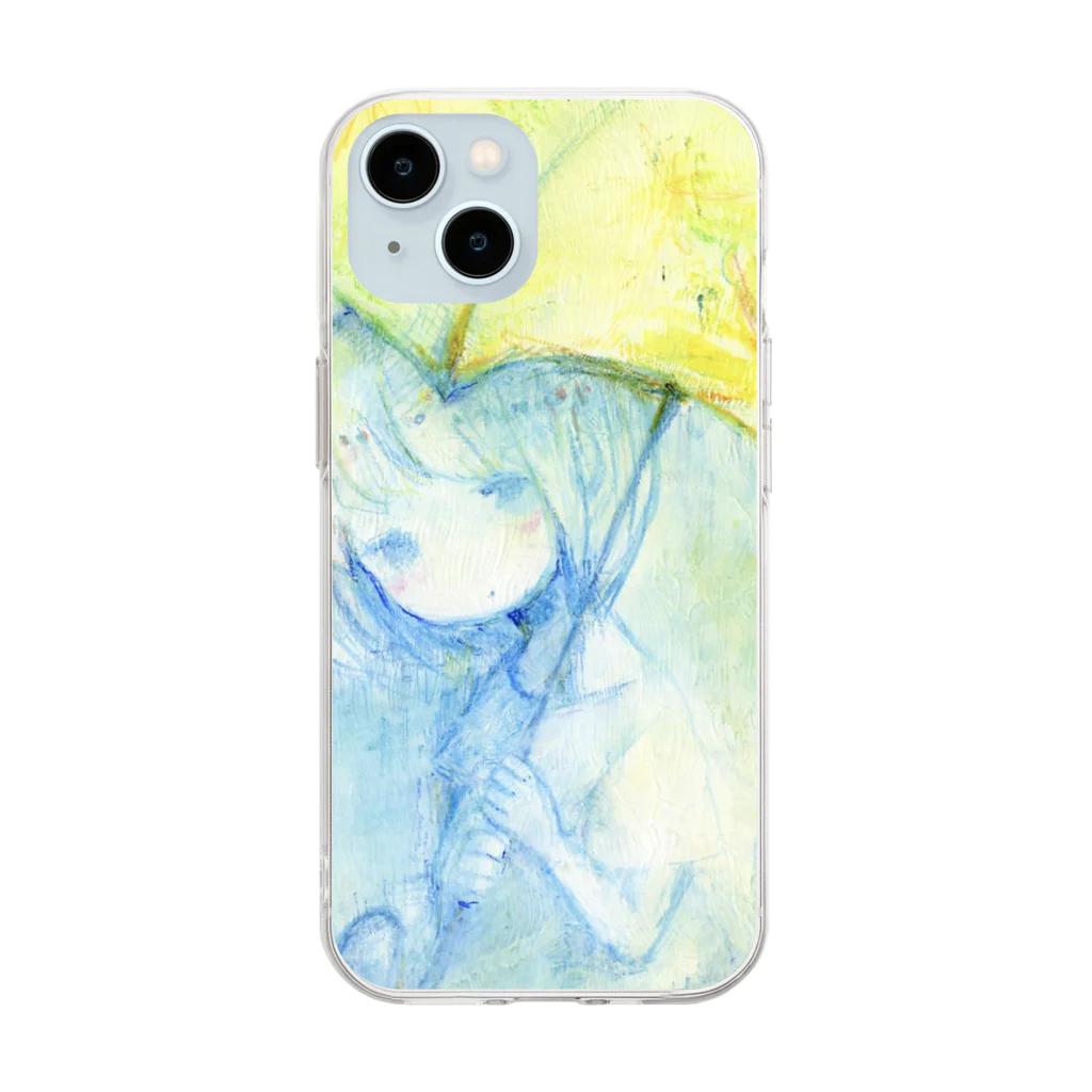 ushiroの夏の訪れ Soft Clear Smartphone Case