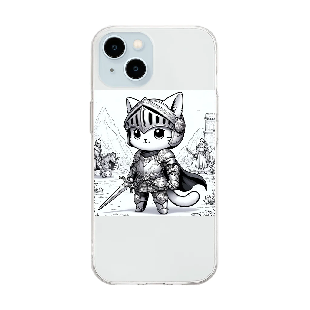 われらちきゅうかぞくのナイト キャッツ(Knight Cats) Soft Clear Smartphone Case