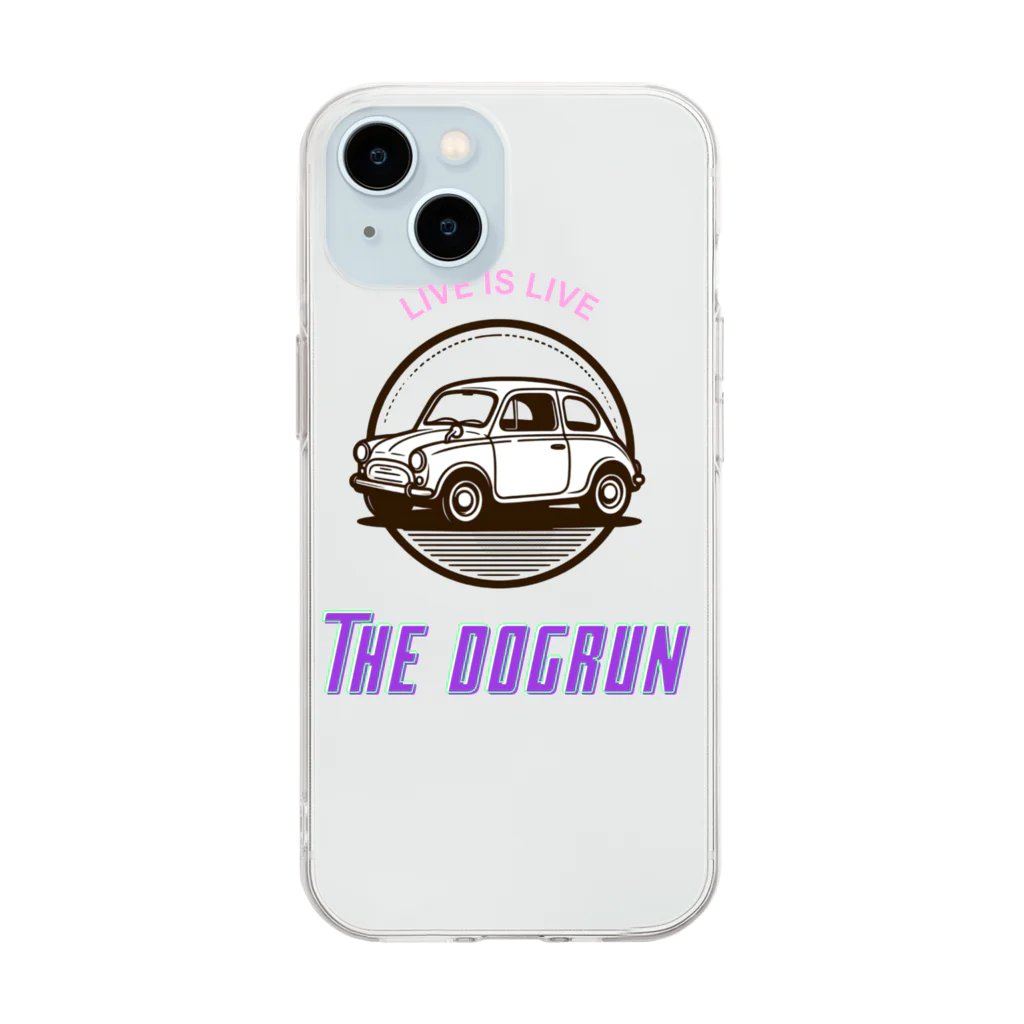 araakii@꧁THE DOGRUN꧂のTHE DOGRUN CAR  water mark Soft Clear Smartphone Case