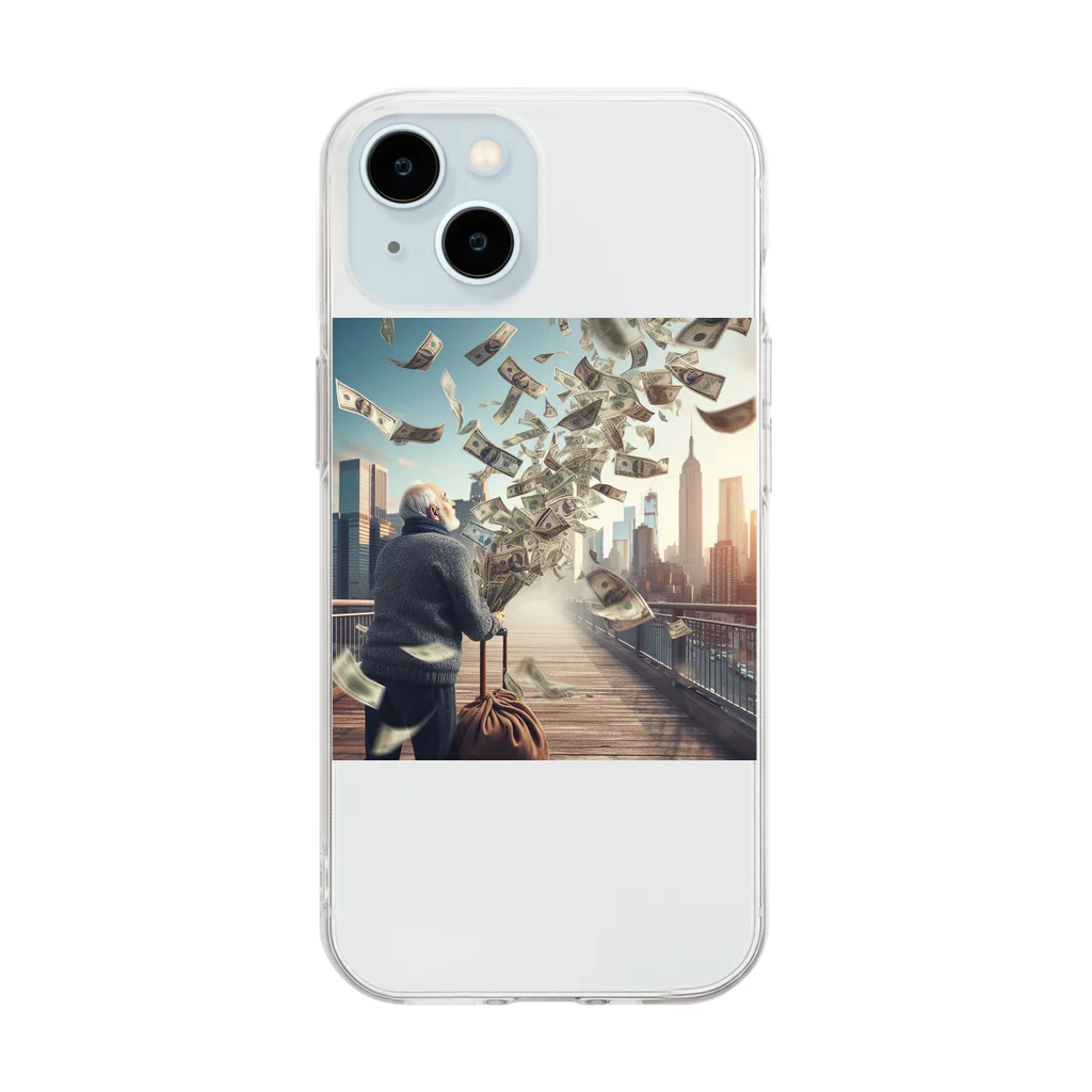 yeagerのmoney Soft Clear Smartphone Case