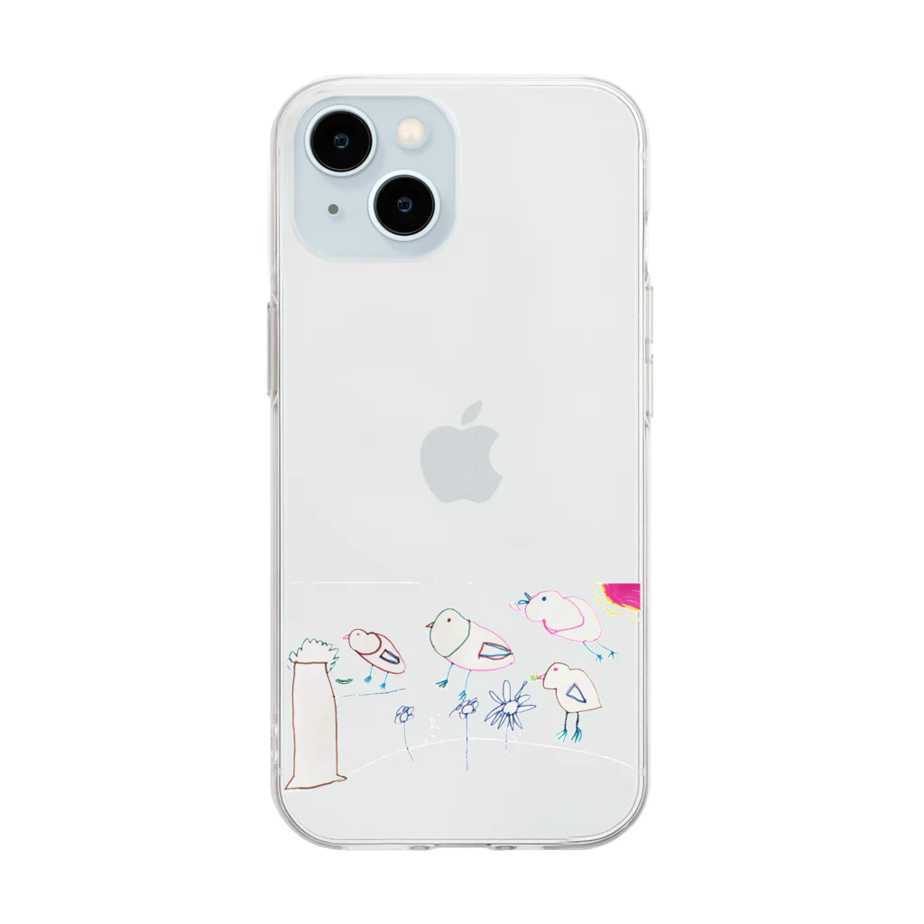 okono_eの朝☀ by 5-year-old Soft Clear Smartphone Case