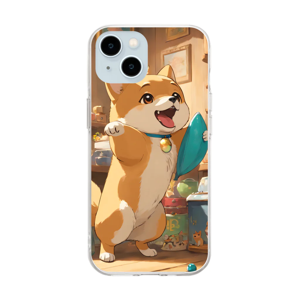 konoha_0326のしば犬くん Soft Clear Smartphone Case