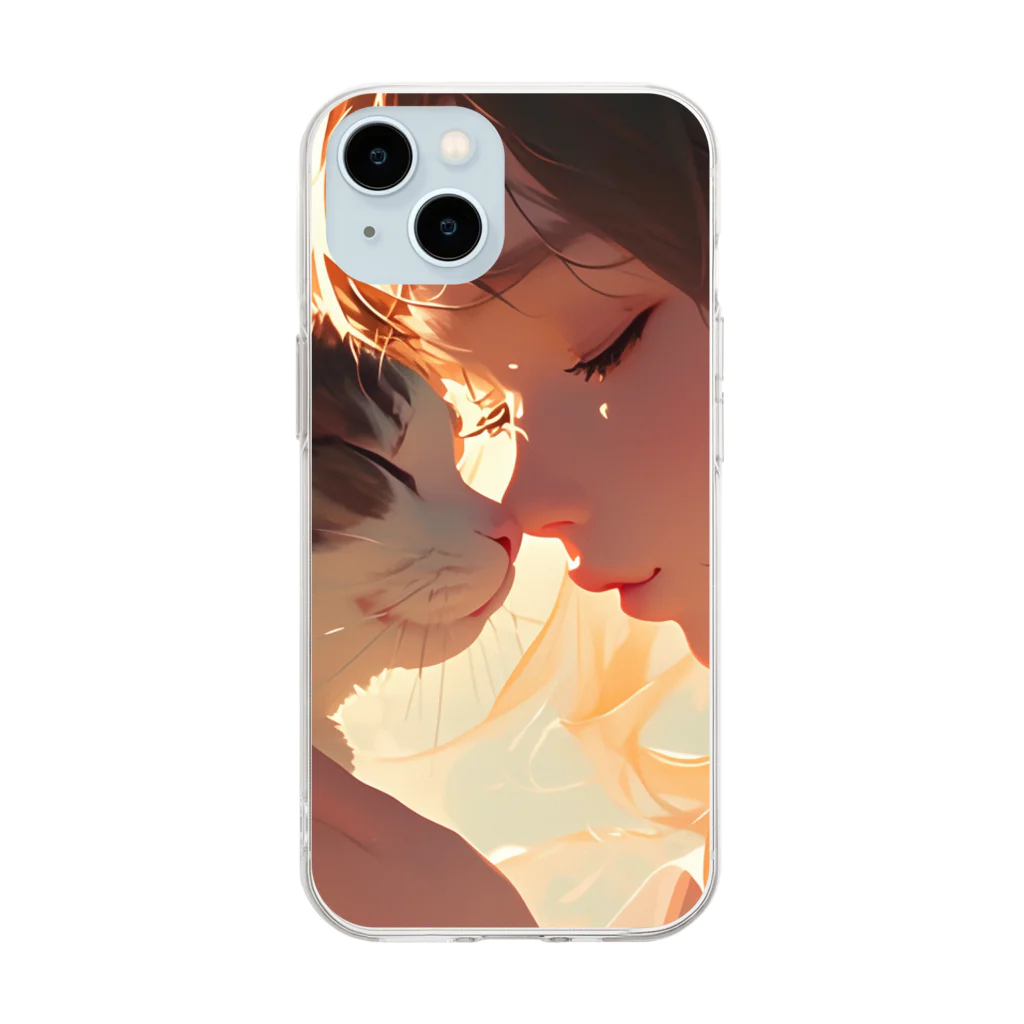 北欧ねこの猫さんはあなたを愛してる Soft Clear Smartphone Case