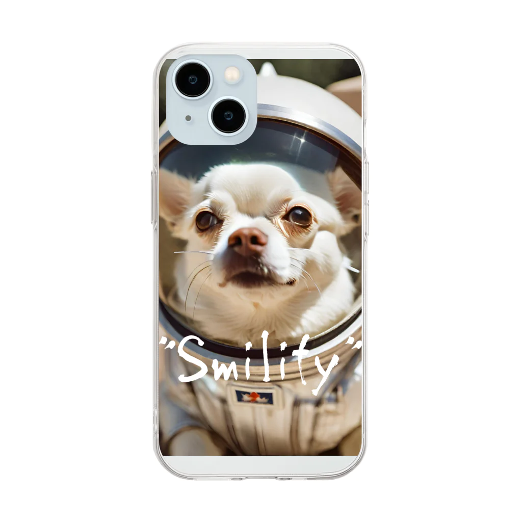 mesogiaの宇宙犬　ちわわん Soft Clear Smartphone Case