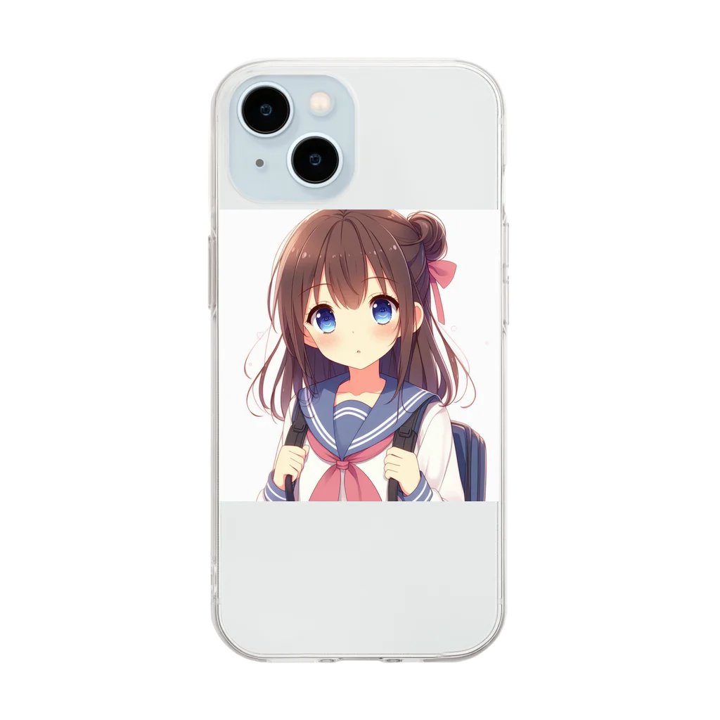 クノイチの館のもふもふでキュートな女の子 Soft Clear Smartphone Case