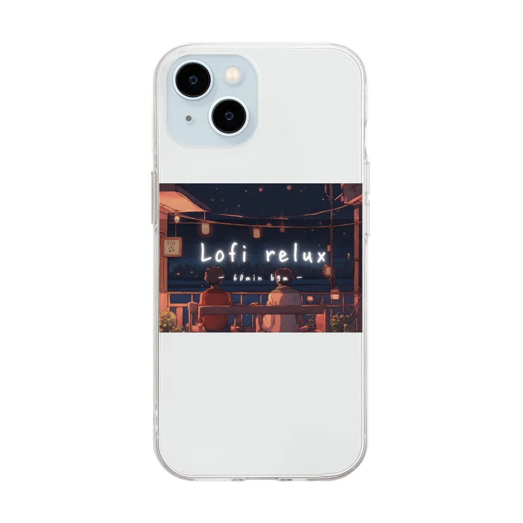 sa_gojoのLofi relux Soft Clear Smartphone Case