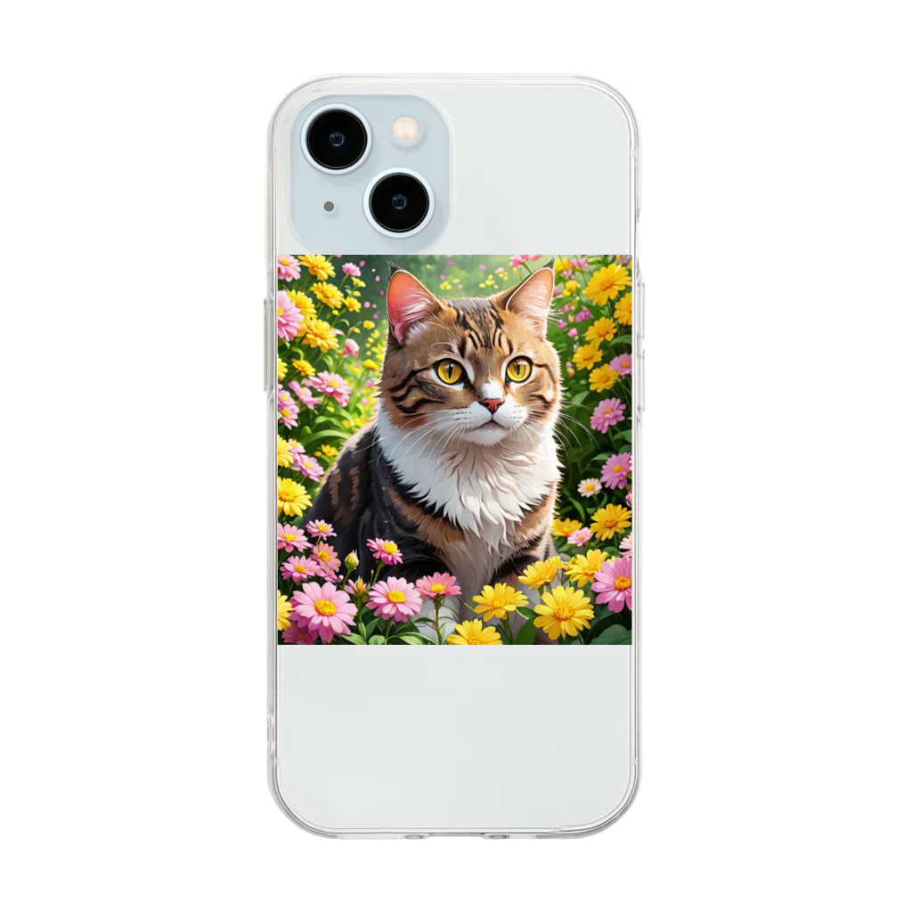 CaTsの冒険猫 Soft Clear Smartphone Case