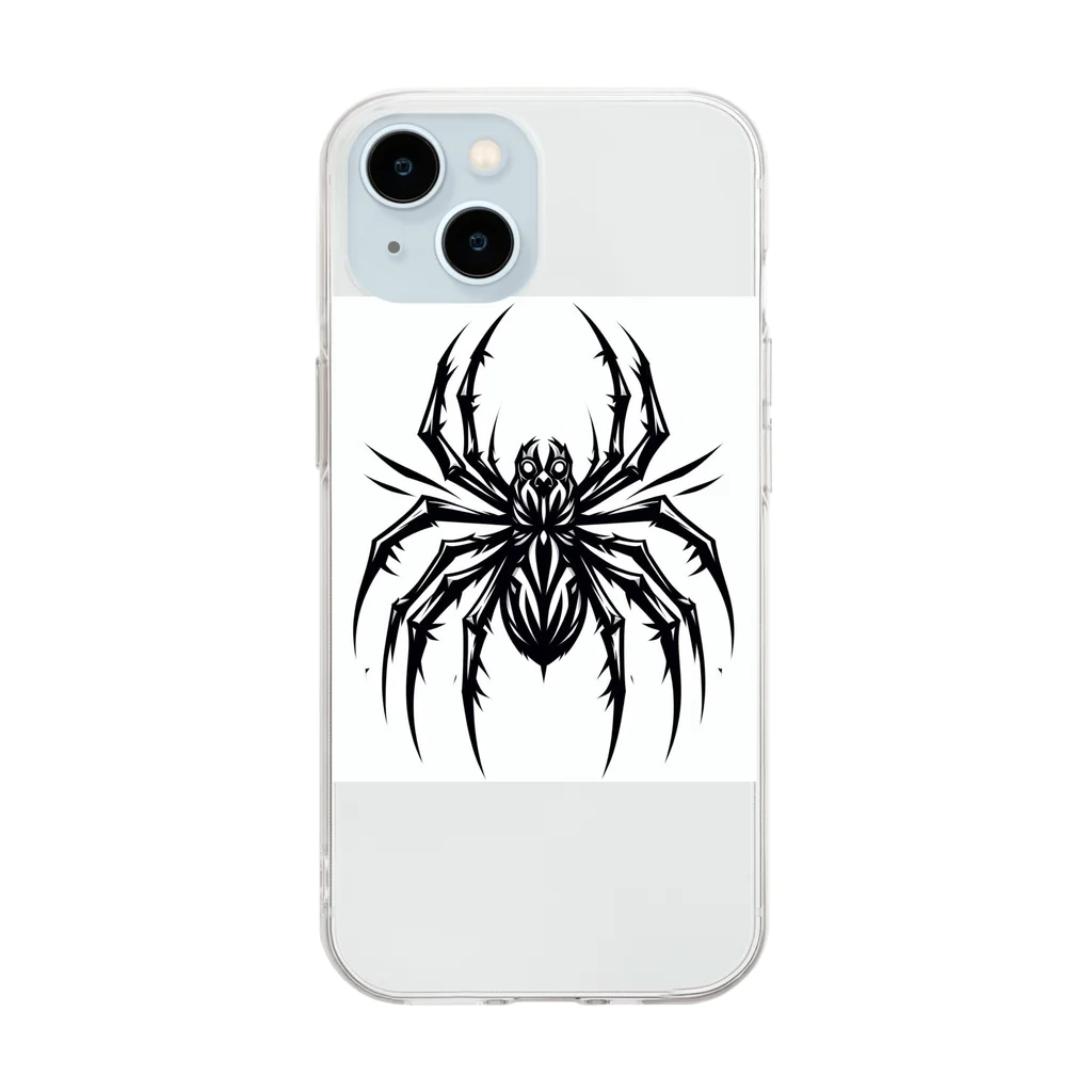 ko-heの蜘蛛りん Soft Clear Smartphone Case