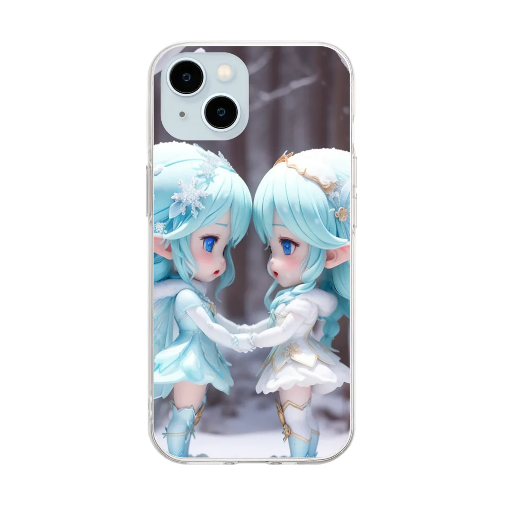 Mars Model Agencyのいつも一緒だよ　氷の妖精たち Soft Clear Smartphone Case