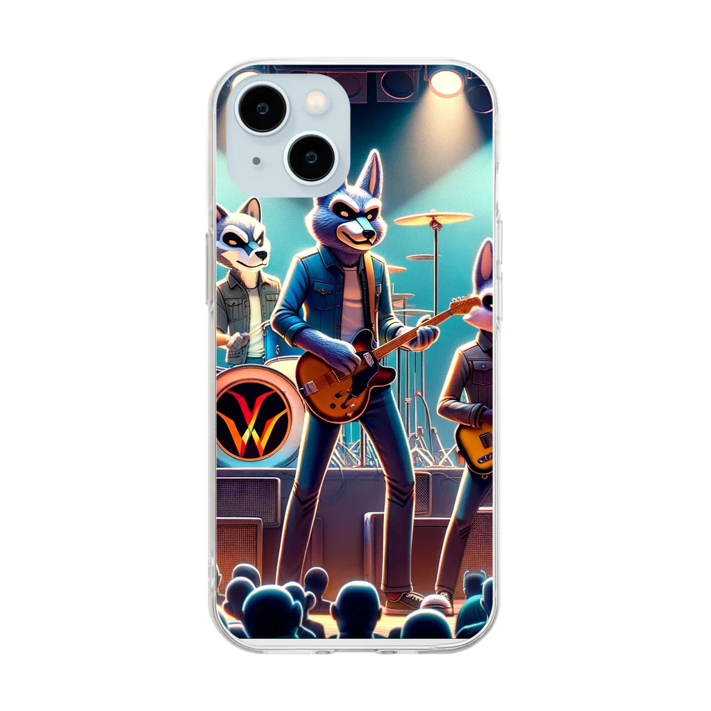 ANIMAL HEROES -musical band-のワイルドロックフェスタ - ダンシングアニマルズ Soft Clear Smartphone Case