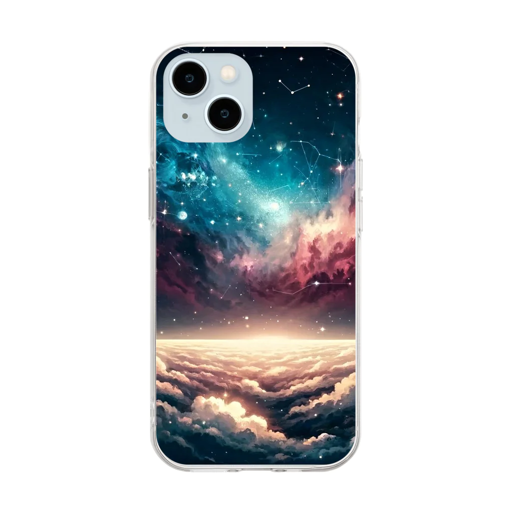 宇宙の神秘グッズ販売所のさいしょの宇宙 Soft Clear Smartphone Case