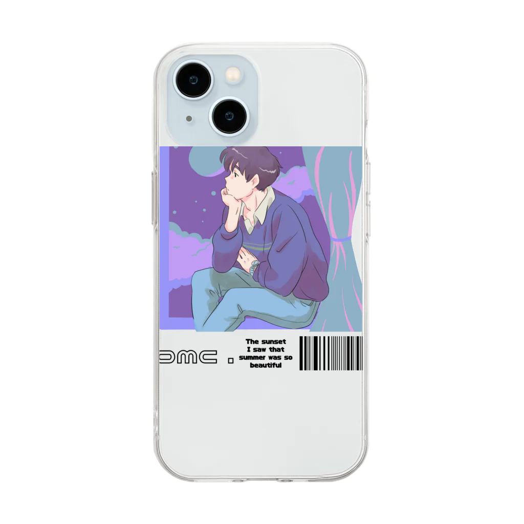 おもちショップのemotional boy Soft Clear Smartphone Case