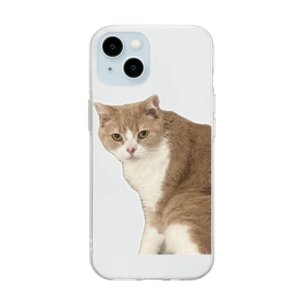 Mashlyのマシロくん猫グッズ Soft Clear Smartphone Case