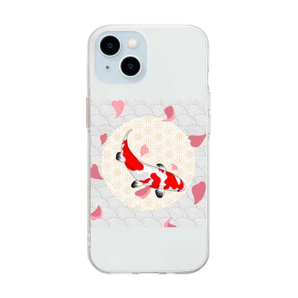 candy1063の鯉 Soft Clear Smartphone Case