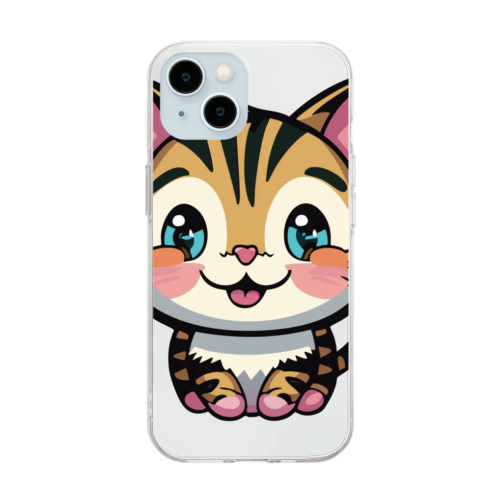 kenny777のトラ子猫 Soft Clear Smartphone Case