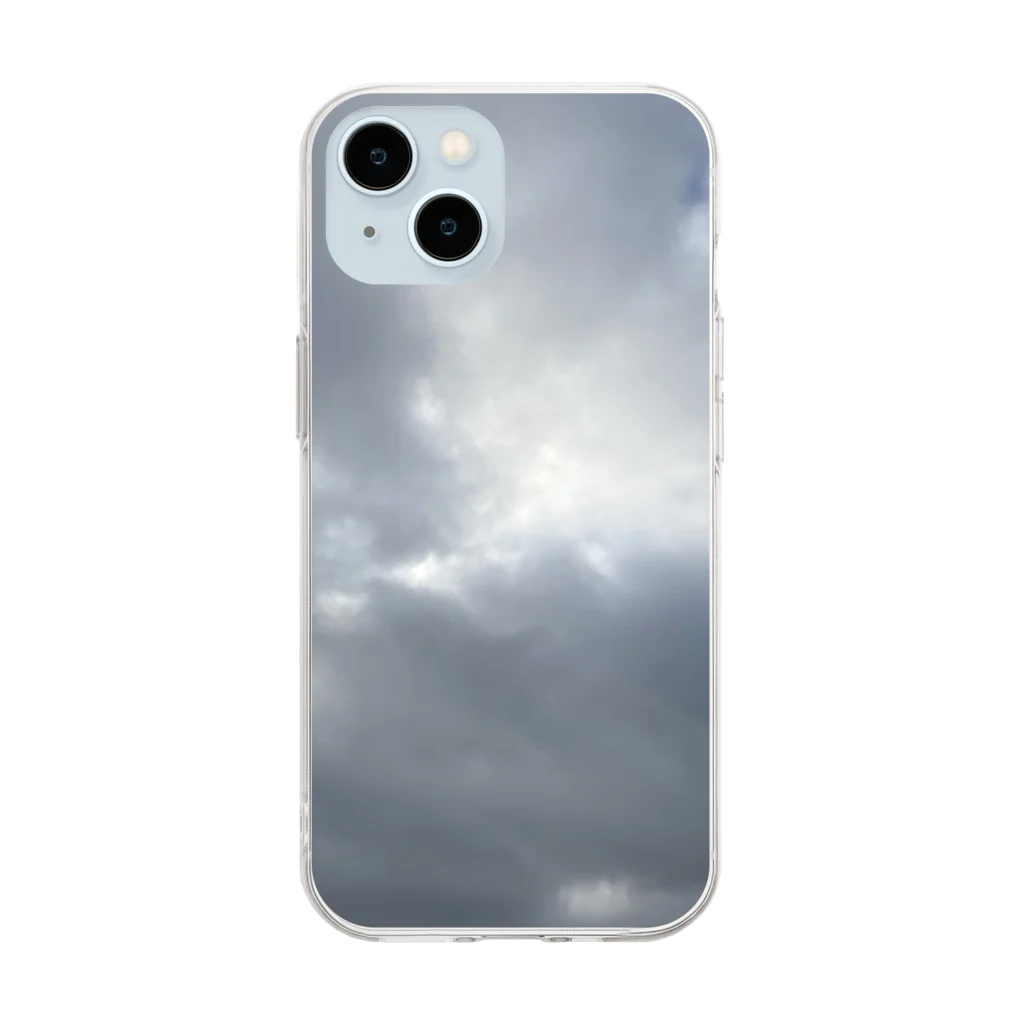 そらの4月22日　吹き荒れる風と雲 Soft Clear Smartphone Case