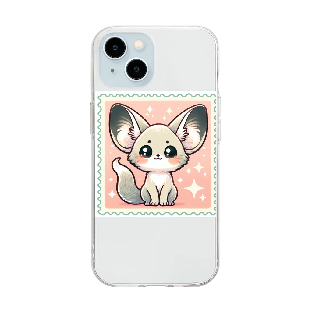 ゆうちゃんNFTいいねの耳長フェネックちゃん21 Soft Clear Smartphone Case