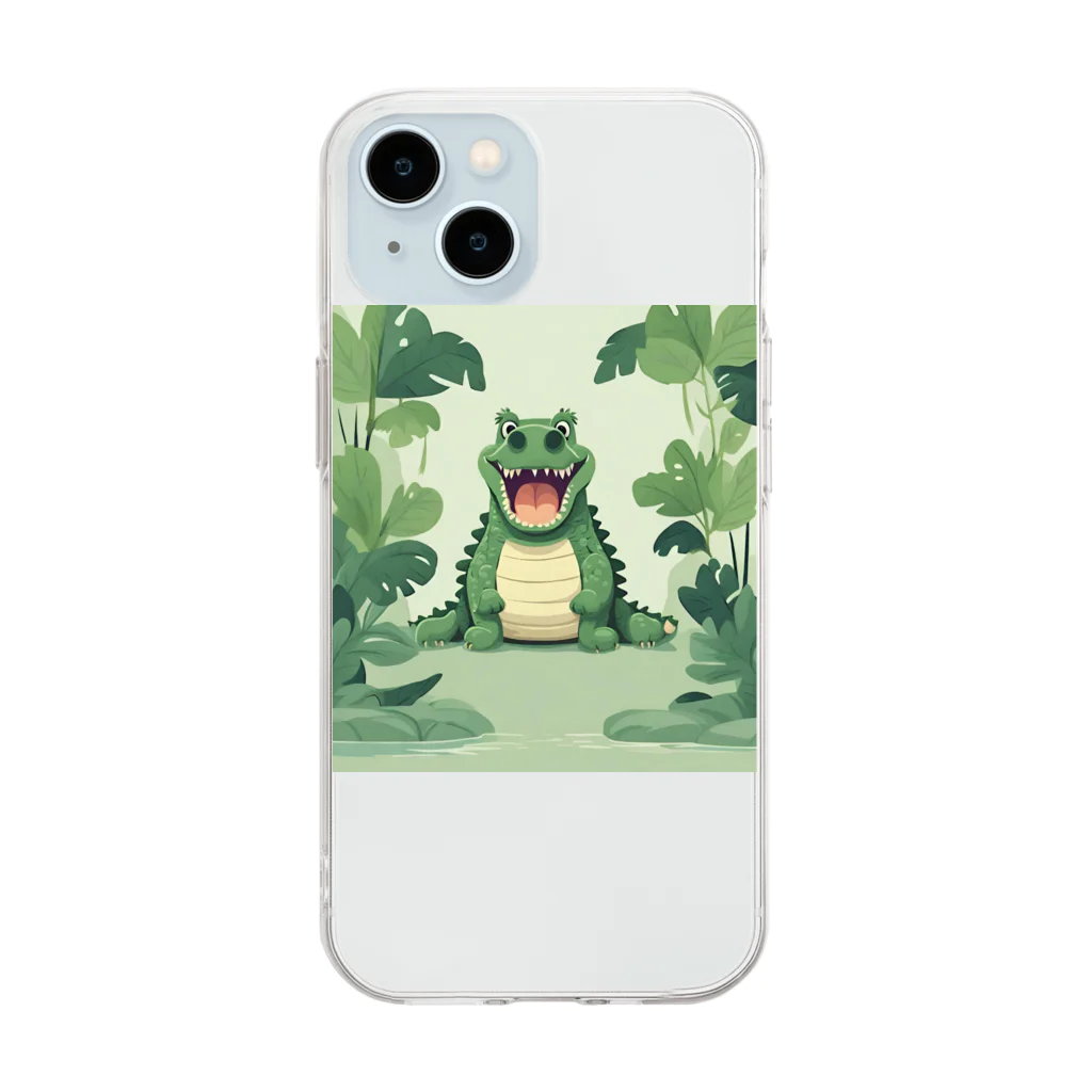 pipi_popoのワニワニ Soft Clear Smartphone Case