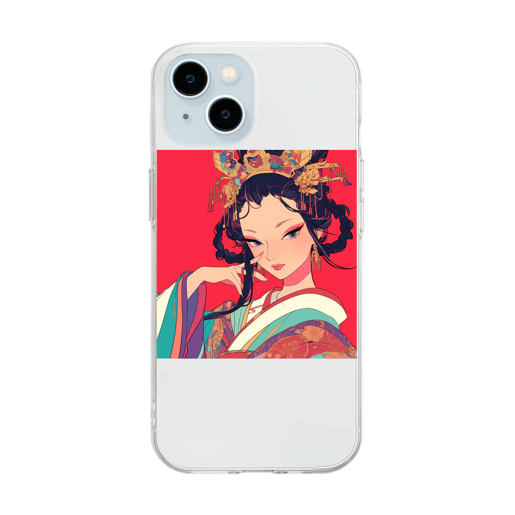 AQUAMETAVERSEの錦絵の微笑 Marsa 106 Soft Clear Smartphone Case