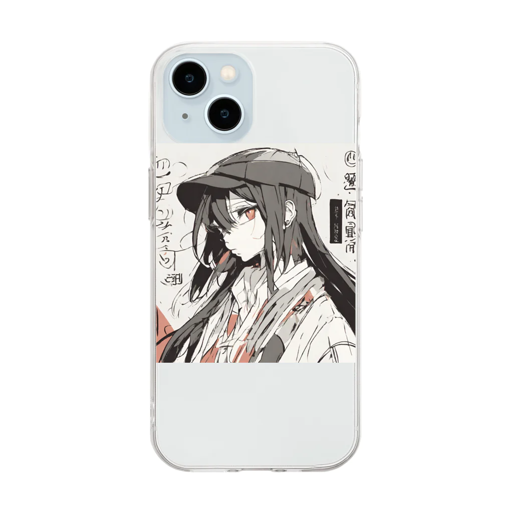 d-design-labの探偵少女 Soft Clear Smartphone Case