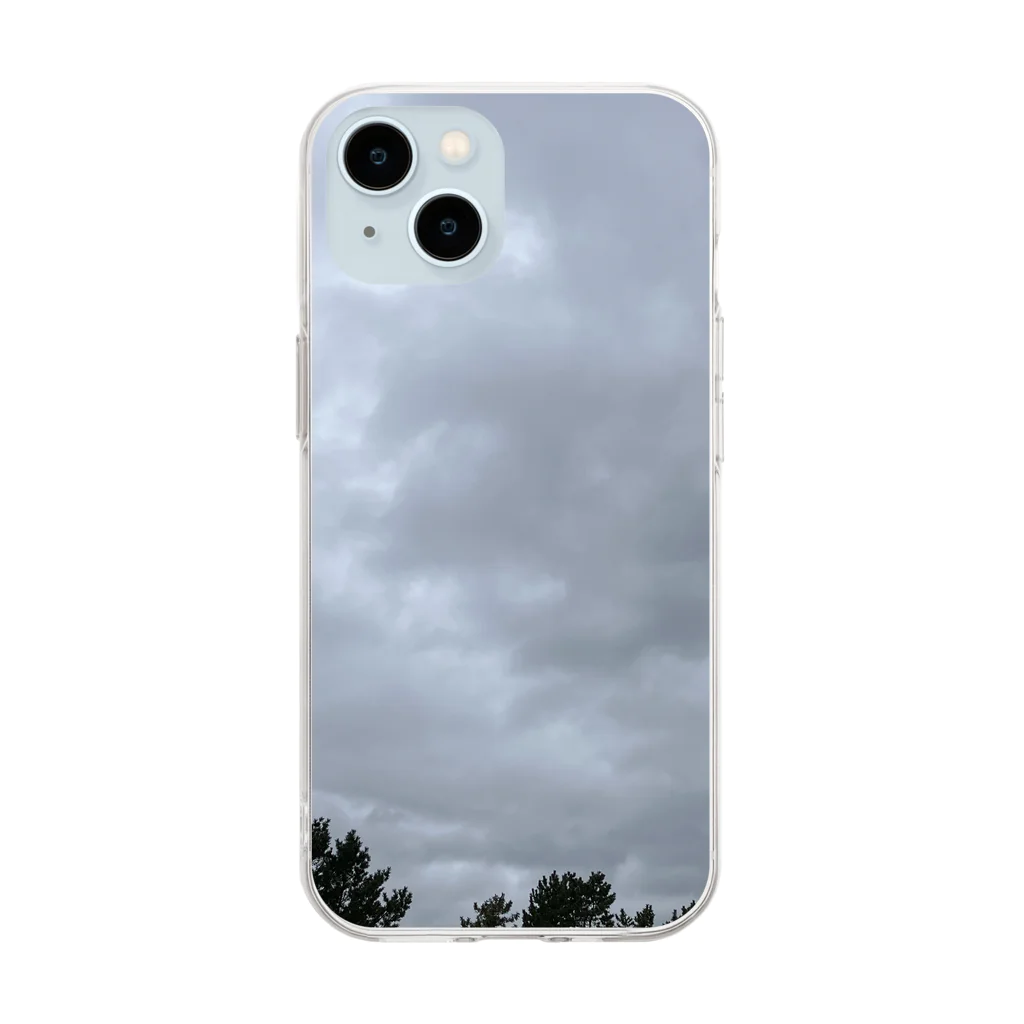 そらの4月24日　雷みたいな雲空 Soft Clear Smartphone Case