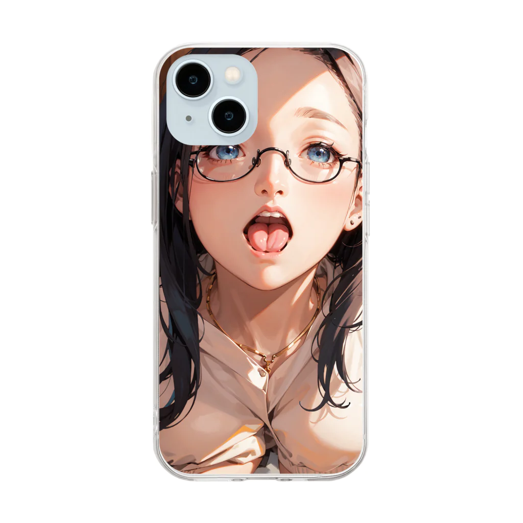 美少女学院の黒髪美少女　美鈴ちゃん３ Soft Clear Smartphone Case