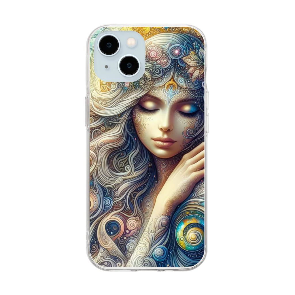 momoart8888の天使👼💖　エンジェル  Soft Clear Smartphone Case