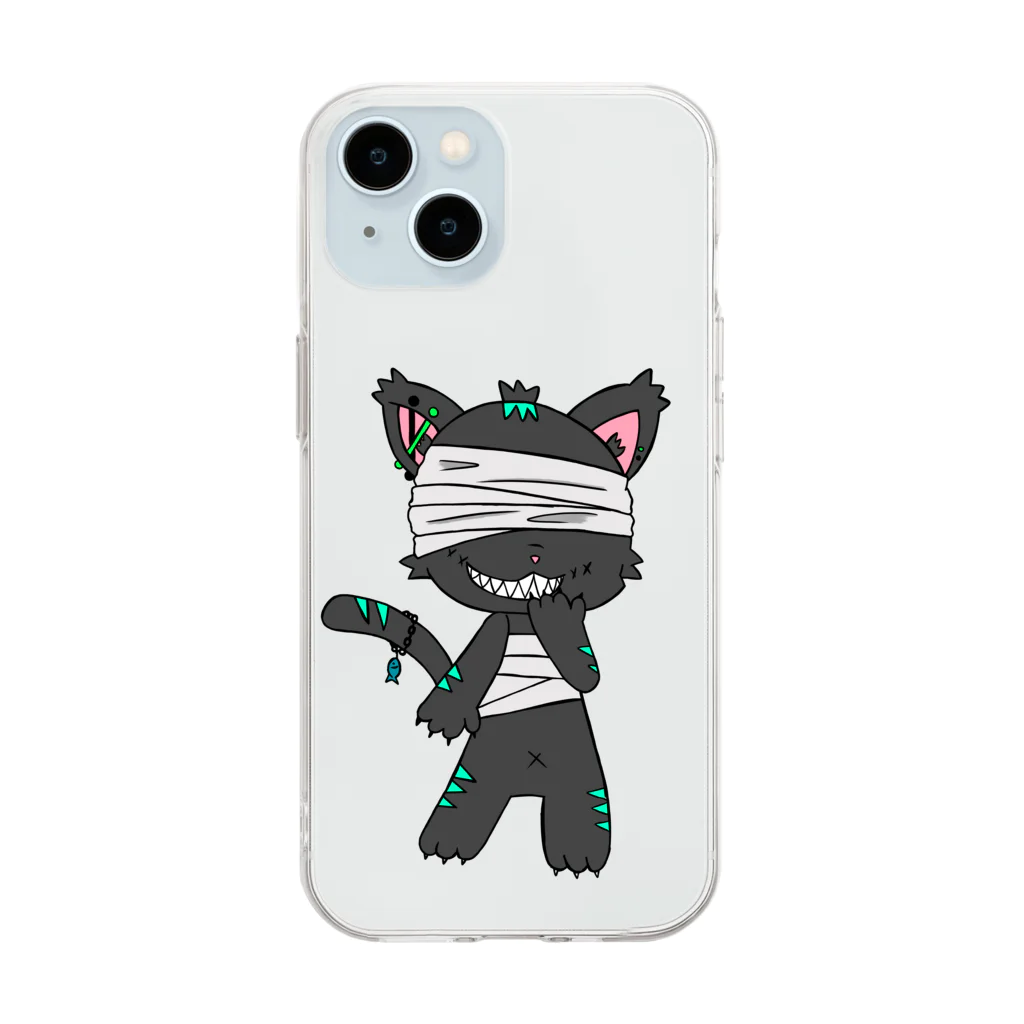 Chashireのチェシャ猫 Soft Clear Smartphone Case