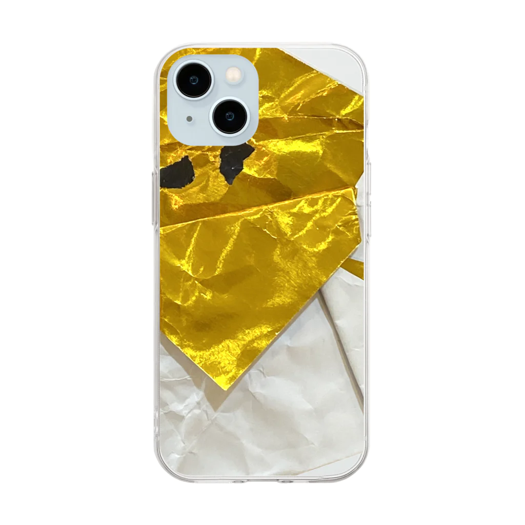 tomorhythmの折り紙のペンギン Soft Clear Smartphone Case
