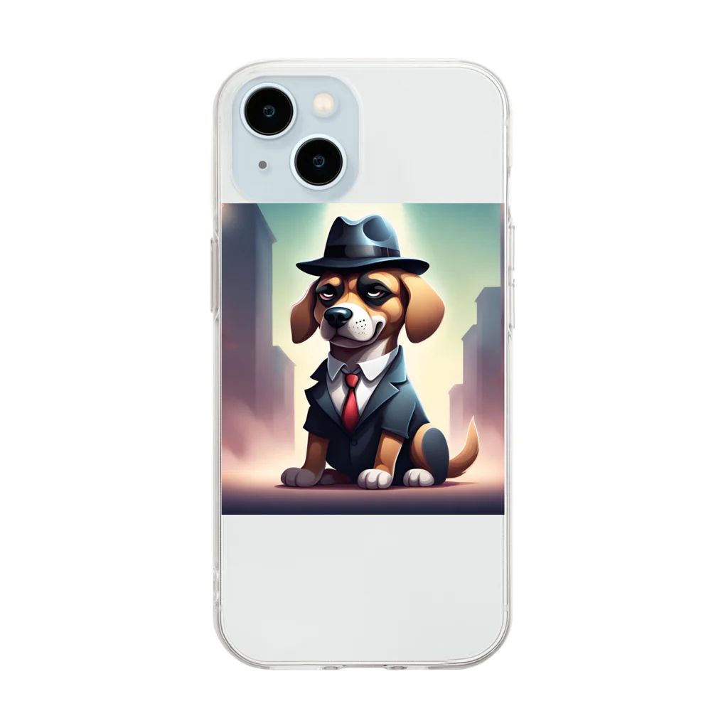 Kumaziro-の犬マフィア！ Soft Clear Smartphone Case