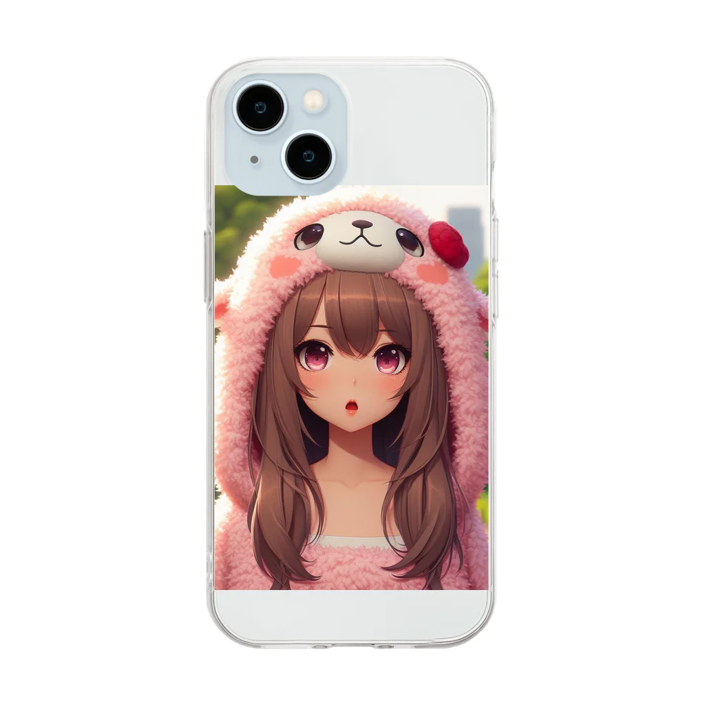 JAPAN THE HEROの着ぐるみ女子かぱちゃん💕 Soft Clear Smartphone Case