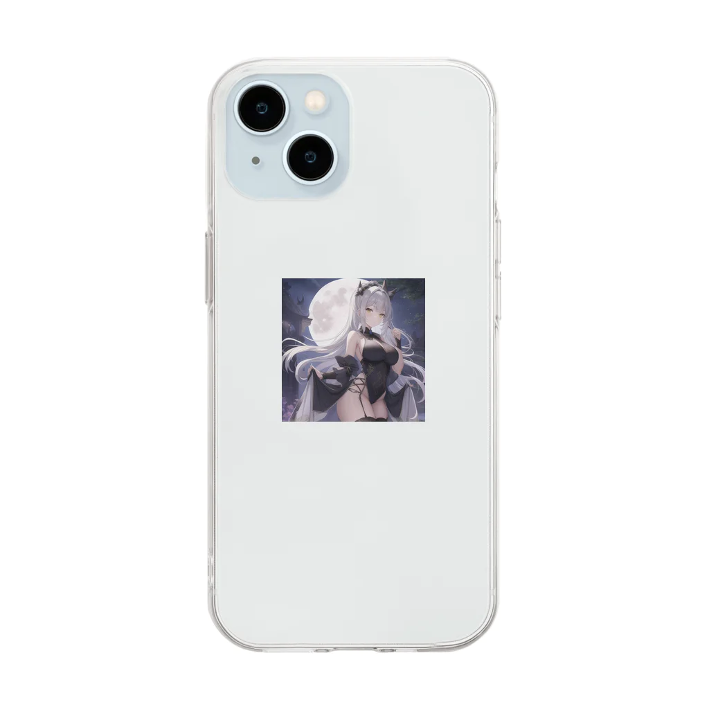 ricca512の満月女子 Soft Clear Smartphone Case