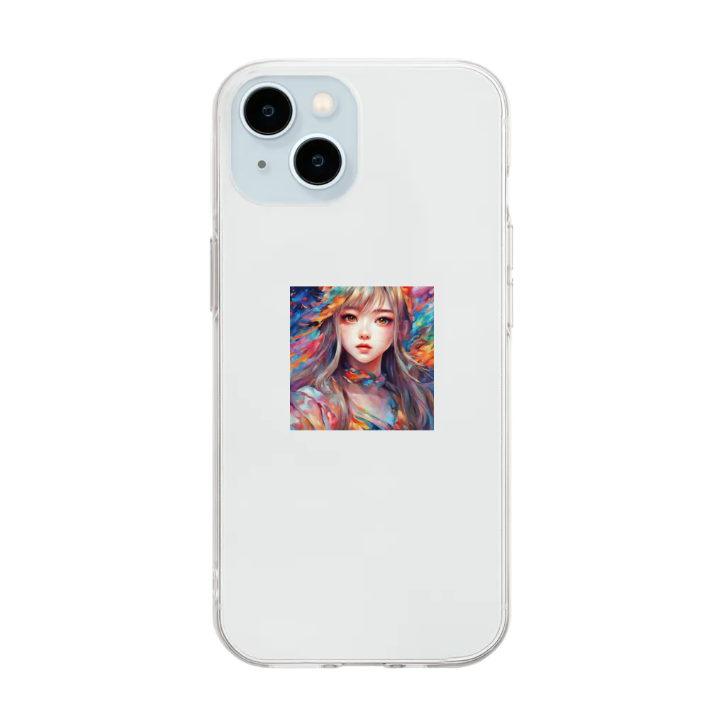 ヲシラリカの美少女　アート Soft Clear Smartphone Case