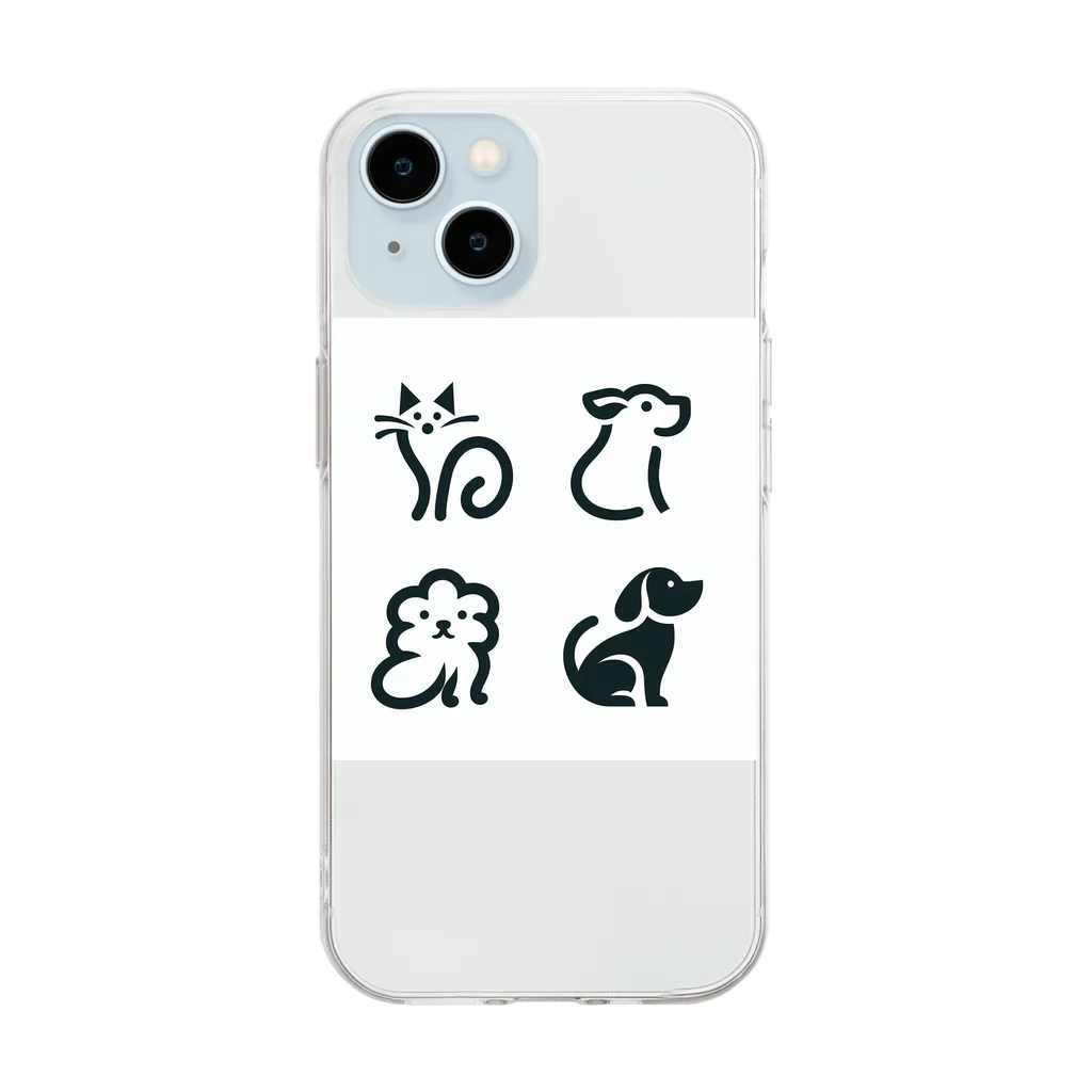 myojinの動物たち Soft Clear Smartphone Case