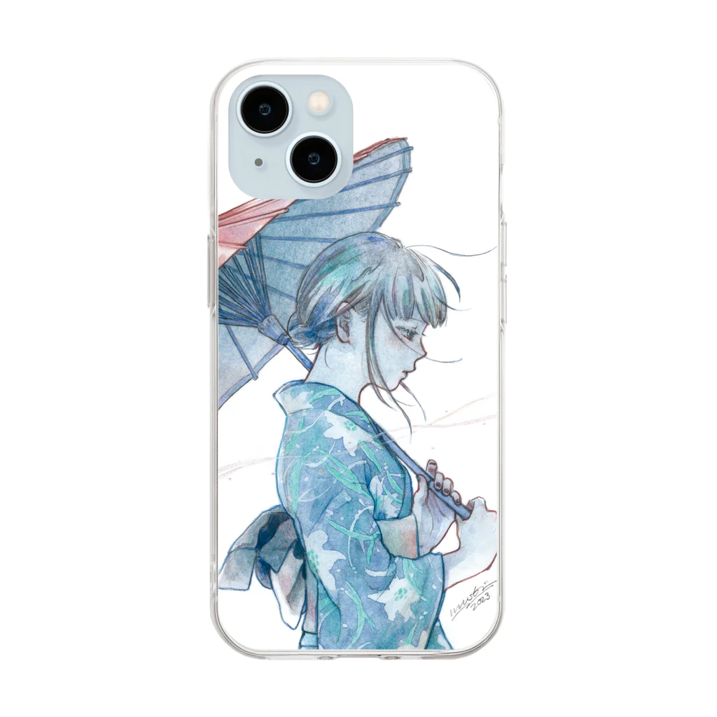 musssbi_illustの「微風」 Soft Clear Smartphone Case