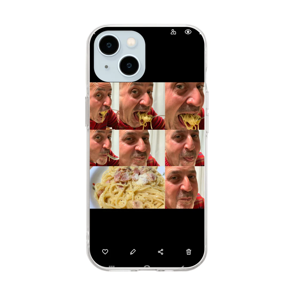 LA-VOLPEのLA CARBONARA Soft Clear Smartphone Case