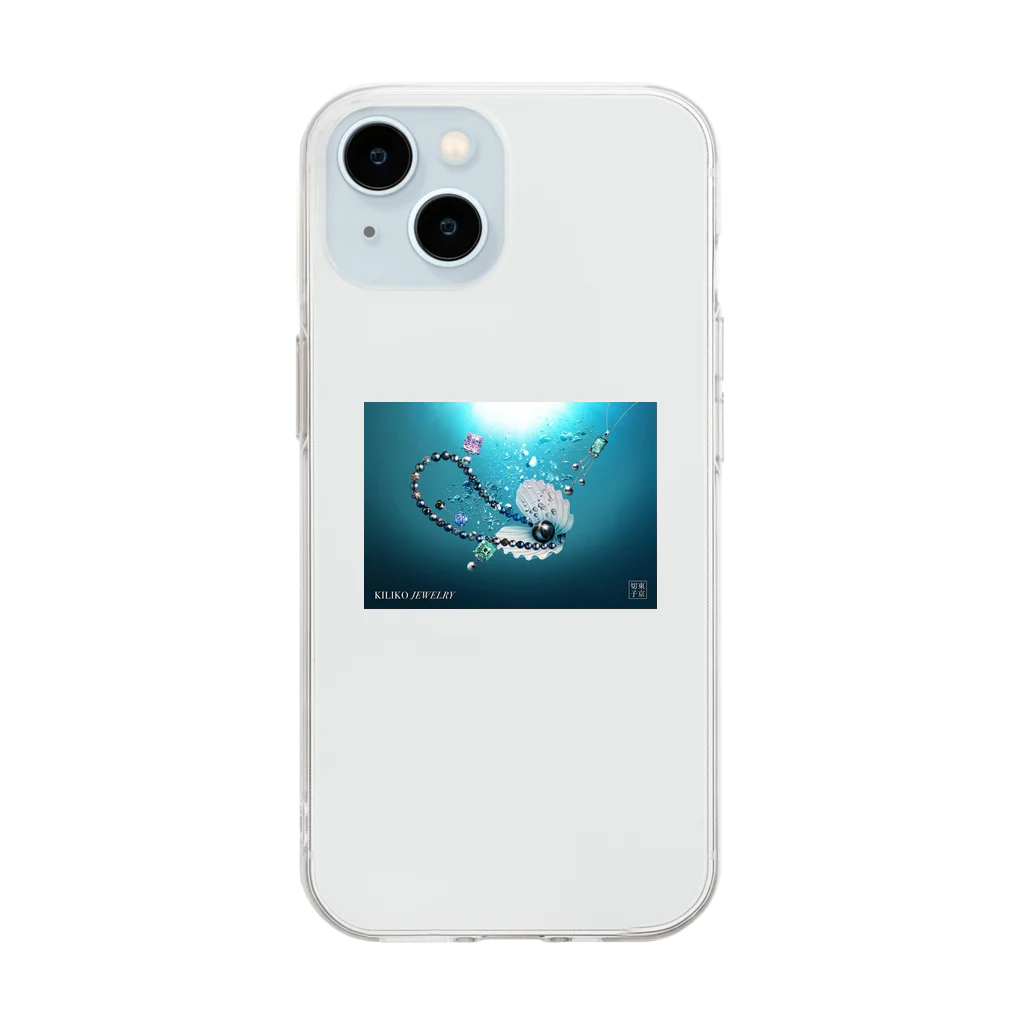 KILIKOStudiosのKILIKO　JEWELRY Soft Clear Smartphone Case