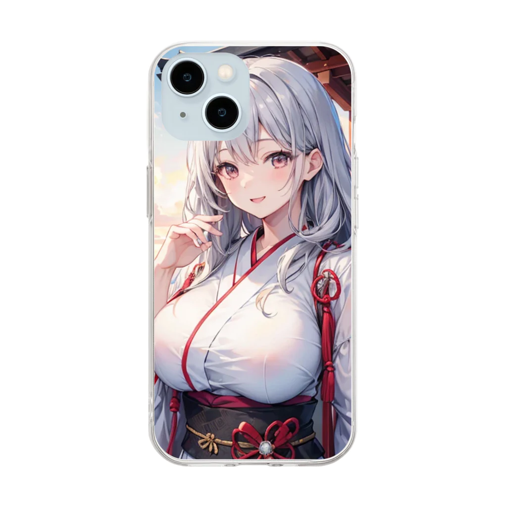 巫女スタぐらむの綺麗な巫女 Soft Clear Smartphone Case