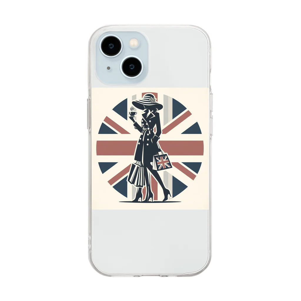 まりな☆のお店のオシャレ女子☆イギリス風 Soft Clear Smartphone Case