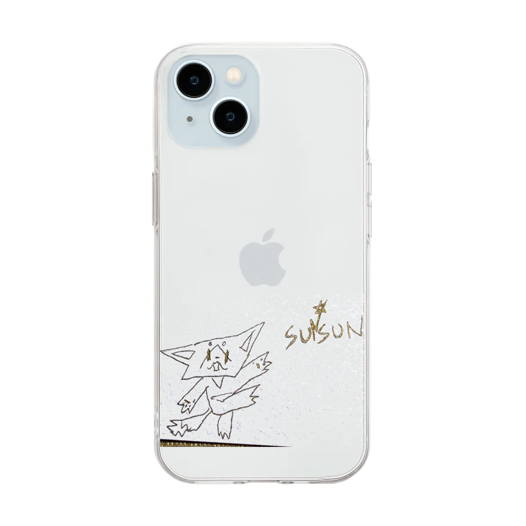 izumimimimimimiのスンスンが描いたスンスンの絵 Soft Clear Smartphone Case