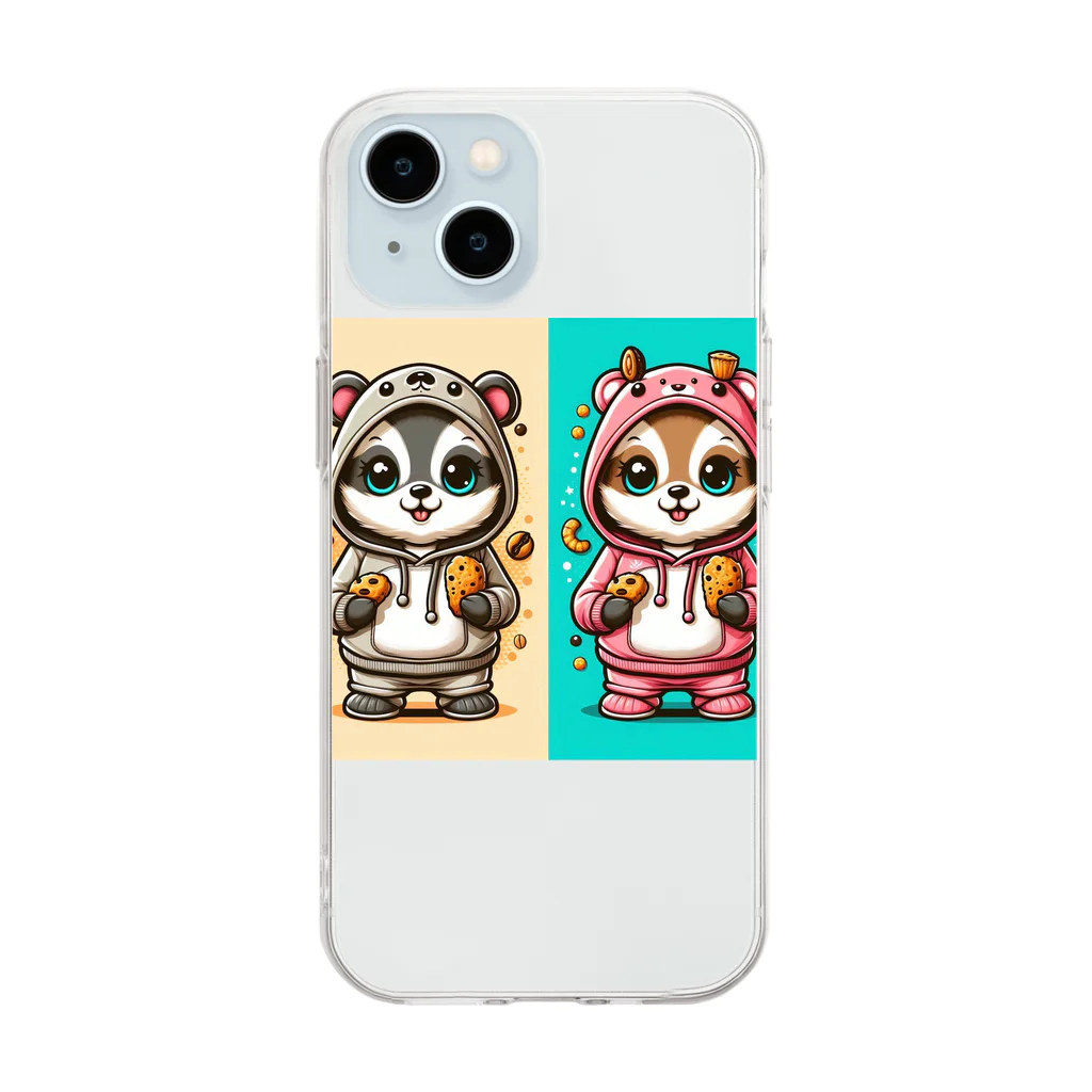 dai-k_1977のかわいい癒やし動物 Soft Clear Smartphone Case